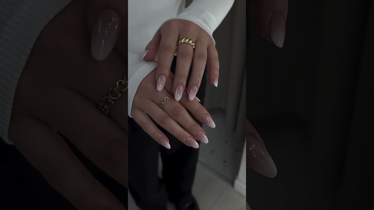 ombre with unicorn pearl  chrome #art #nails #youtube #nailart #shorts #shortvideo #youtubeshorts