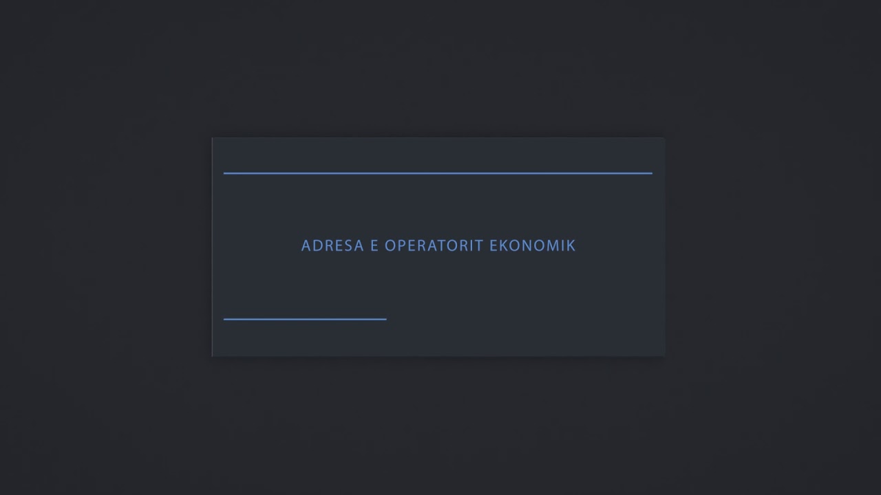 Regjistrimi i Operatoreve Ekonomik   Shqip