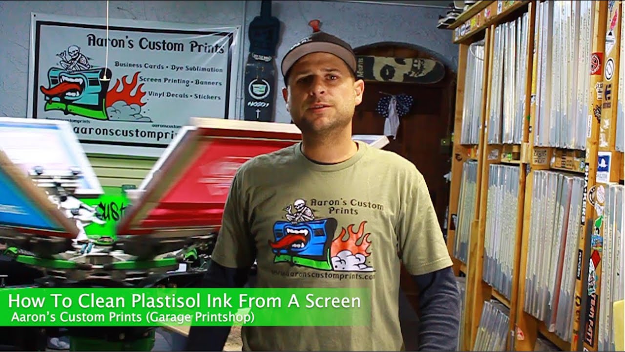 How To Clean Plastisol Ink From Screen (Garage Printshop)