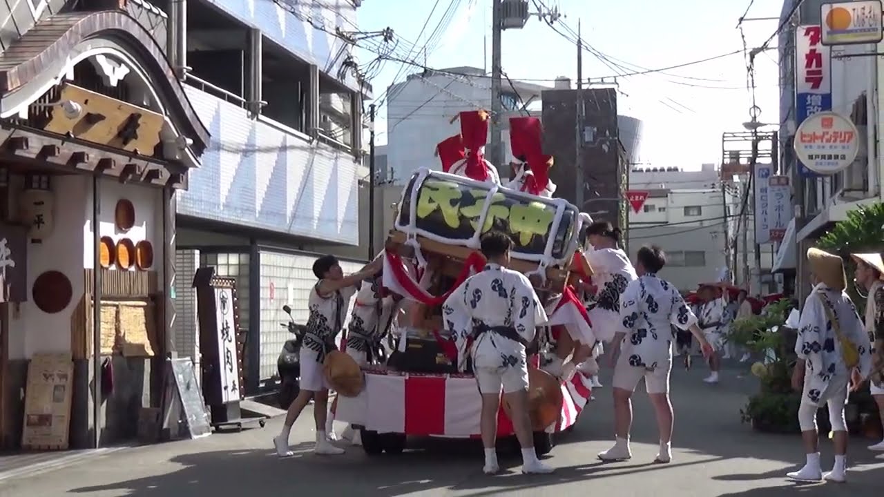 港住吉神社 夏祭り 本宮 枕太鼓巡行 大阪市港区築港 天保山