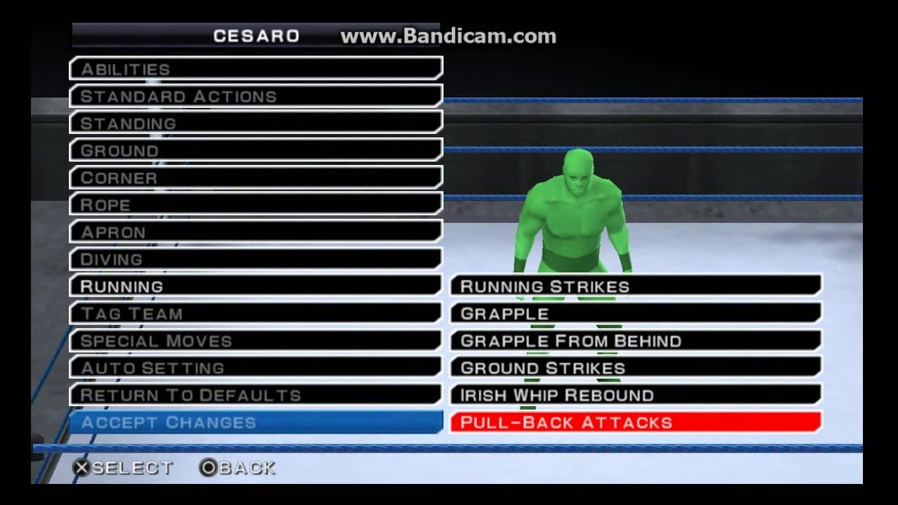WWE SVR 11 PSP Cesaro Moveset