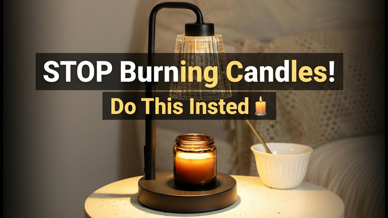 Flameless Candle Warmer Lamp – Cozy Home Decor Must-Have #candlewarmer#homedecor #cozyhome