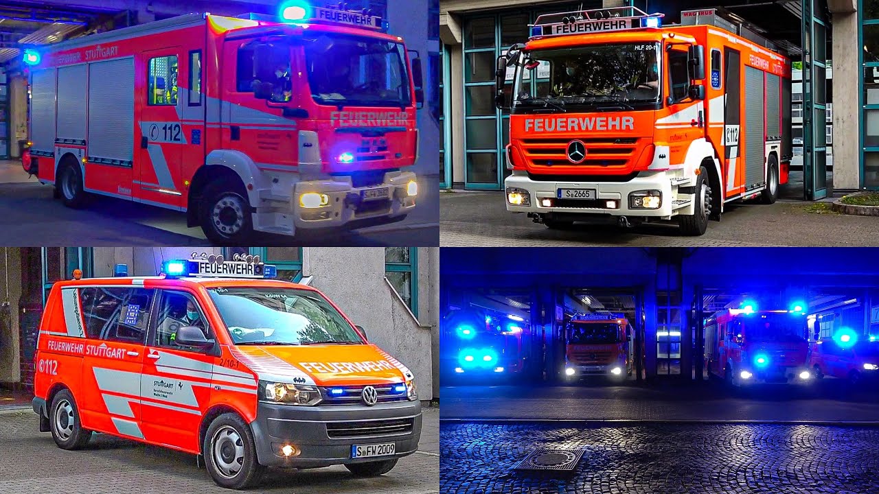 [ALARMIERUNG LÖSCHZUG] - Einsatzfahrten an Feuerwache 2 - BF Stuttgart