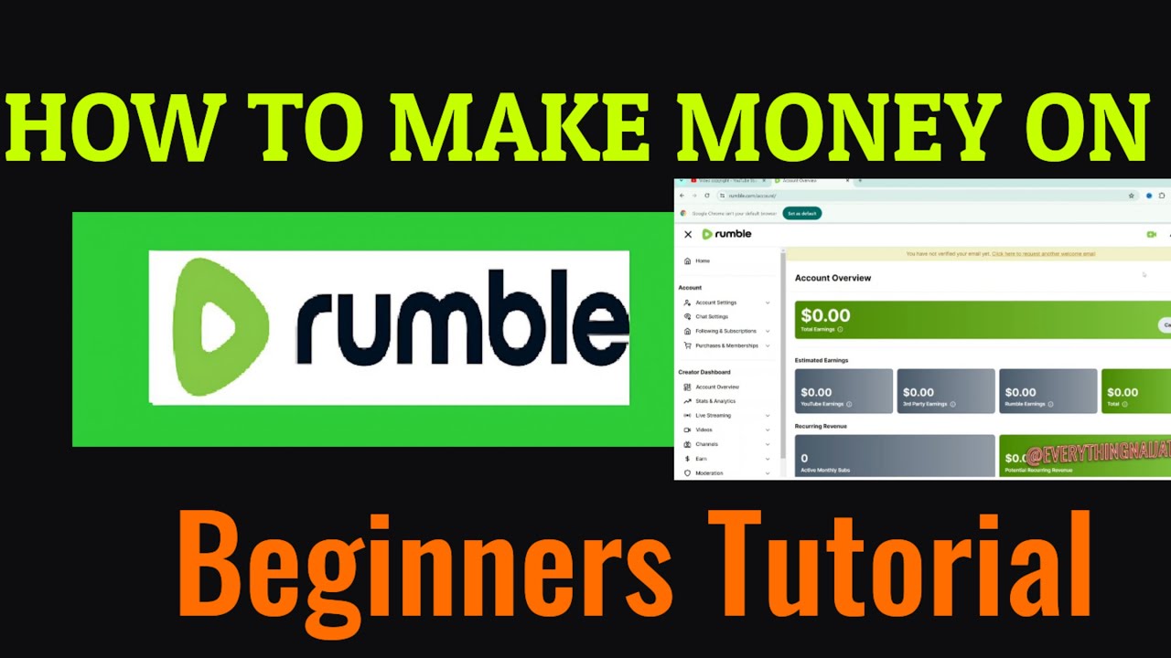 ✅️ How To Make Money with Rumble | How to Use Rumble Tutorial for Beginners Video
