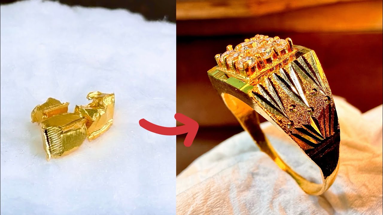 22K gold Ring making for Men | Gold Handcrafted Ring Making