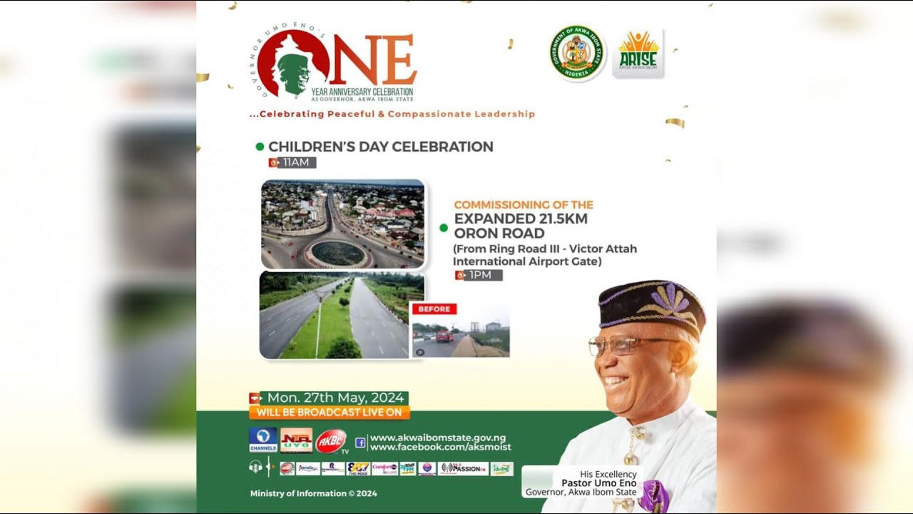 Live: Commissioning of the Expanded 21.5Km Oron Road by Gov. Umo Eno