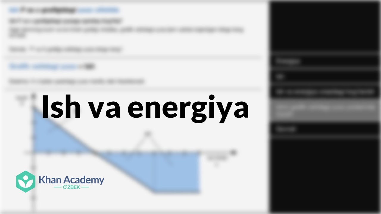 Ish va energiya | Misol yechish| Fizika