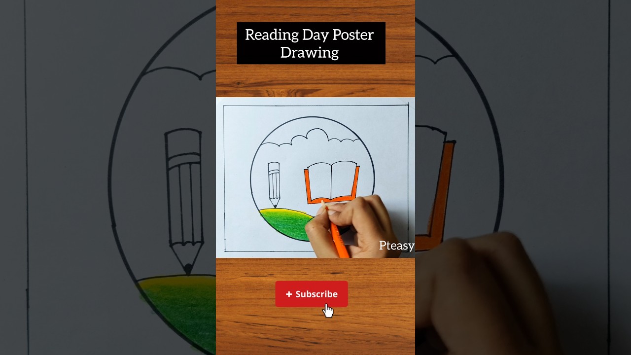 National Reading Day Drawing Easy | Best Vayana Dinam Poster Drawing | World Book day Drawing easy
