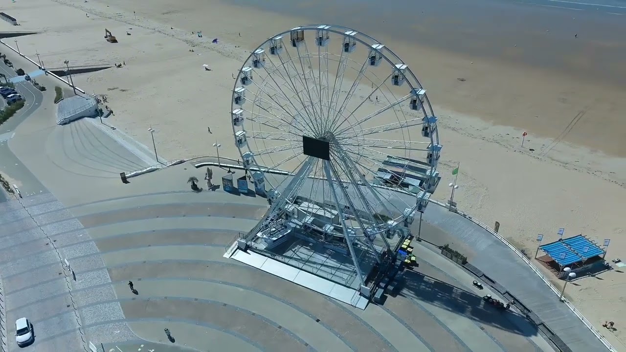 The Beach and Big Wheel - St Jean de Monts, The Vendee, France. June 2024