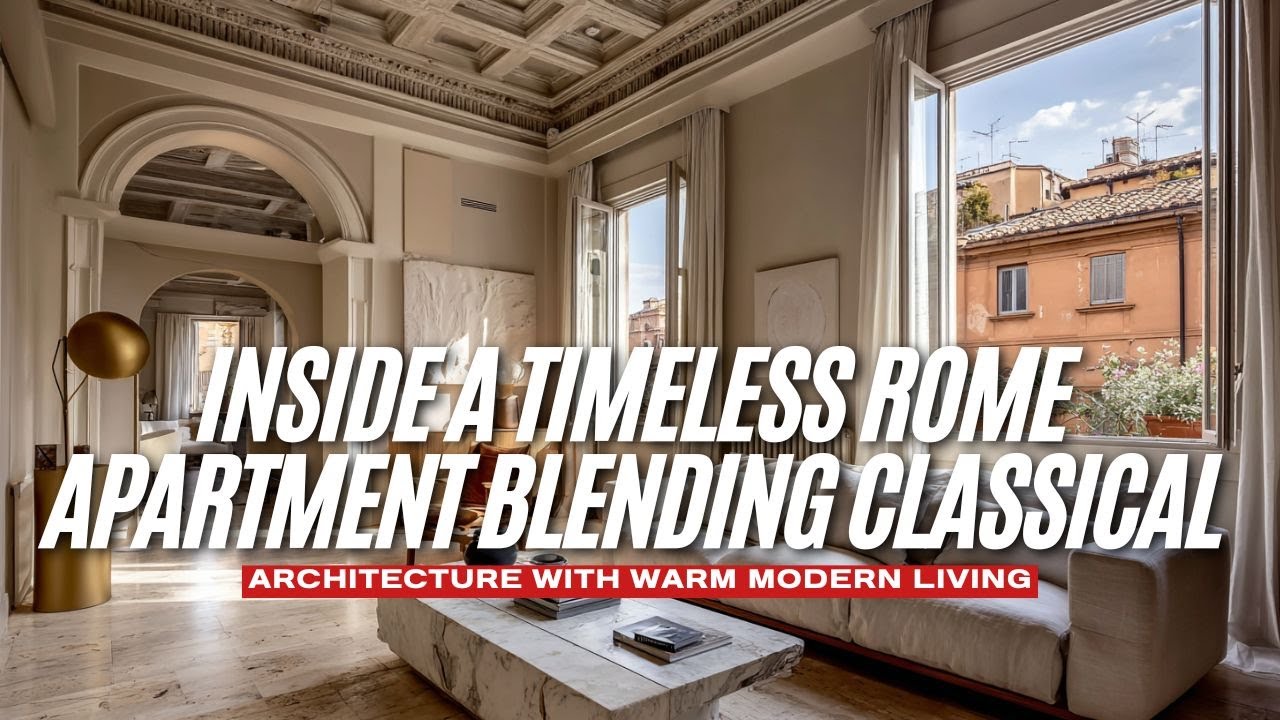 Inside a Timeless Rome Apartment Blending Classical Architecture with Warm Modern Living
