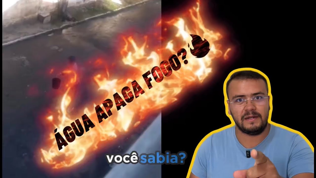 Isso pode salvar…ou causar um problema maior ⚠️Nem todo incêndio se apaga com água. #ciência #fisica