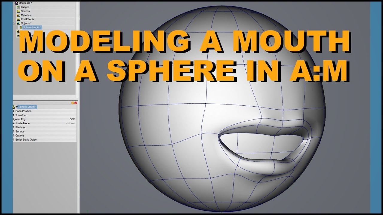 Spline Modeling a Mouth Ball