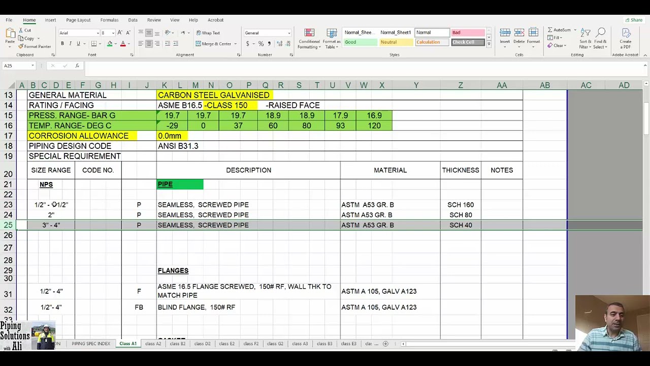 2nd Session (Pressure-Temperature Range & Pipe Classification in PMS)
