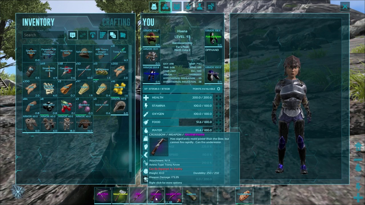 Can you put Tranq Dart in a Crossbow ? - ARK Survival Evolved
