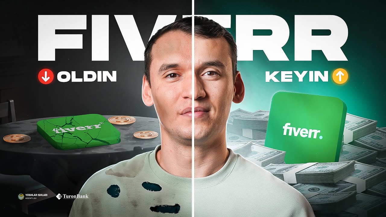 Fiverr kursi. 1 soatda uydan turib, chet eldan pul topasiz