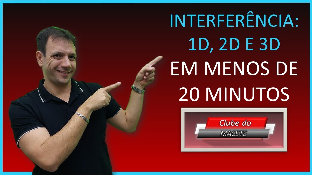 #6 Interferência: 1D, 2D e 3D