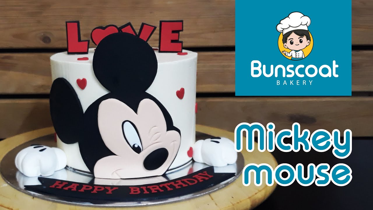 Mickey Mouse fondant tutorial cake