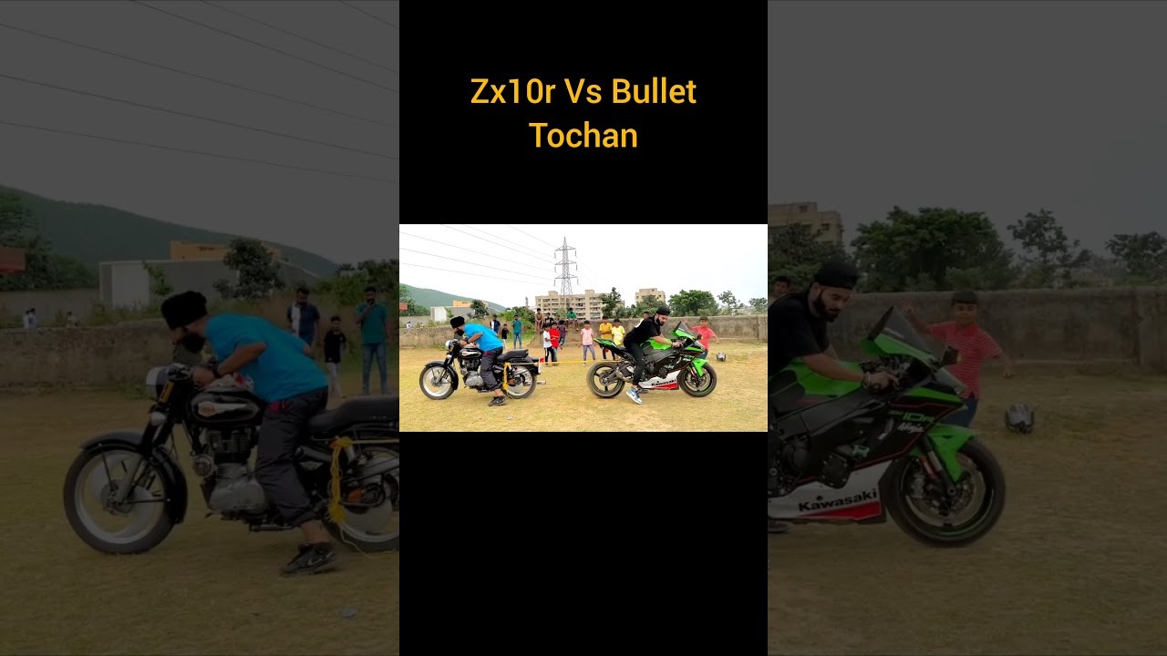 superbike vs Bullet 350 Tochan #reels #india #zx10r