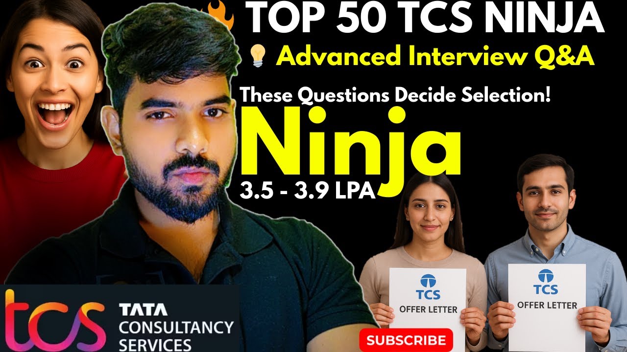 Advanced TCS Ninja Interview Questions & Answers | Top 50 | Latest Pattern