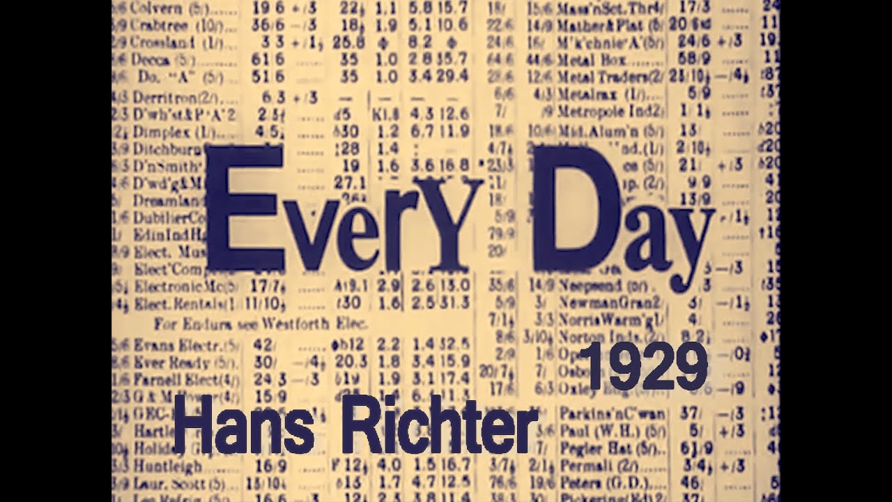 Every Day - Hans Richter -1929. Dada film. Cinematic soundtrack: Ortiz Morales & Kinematikom