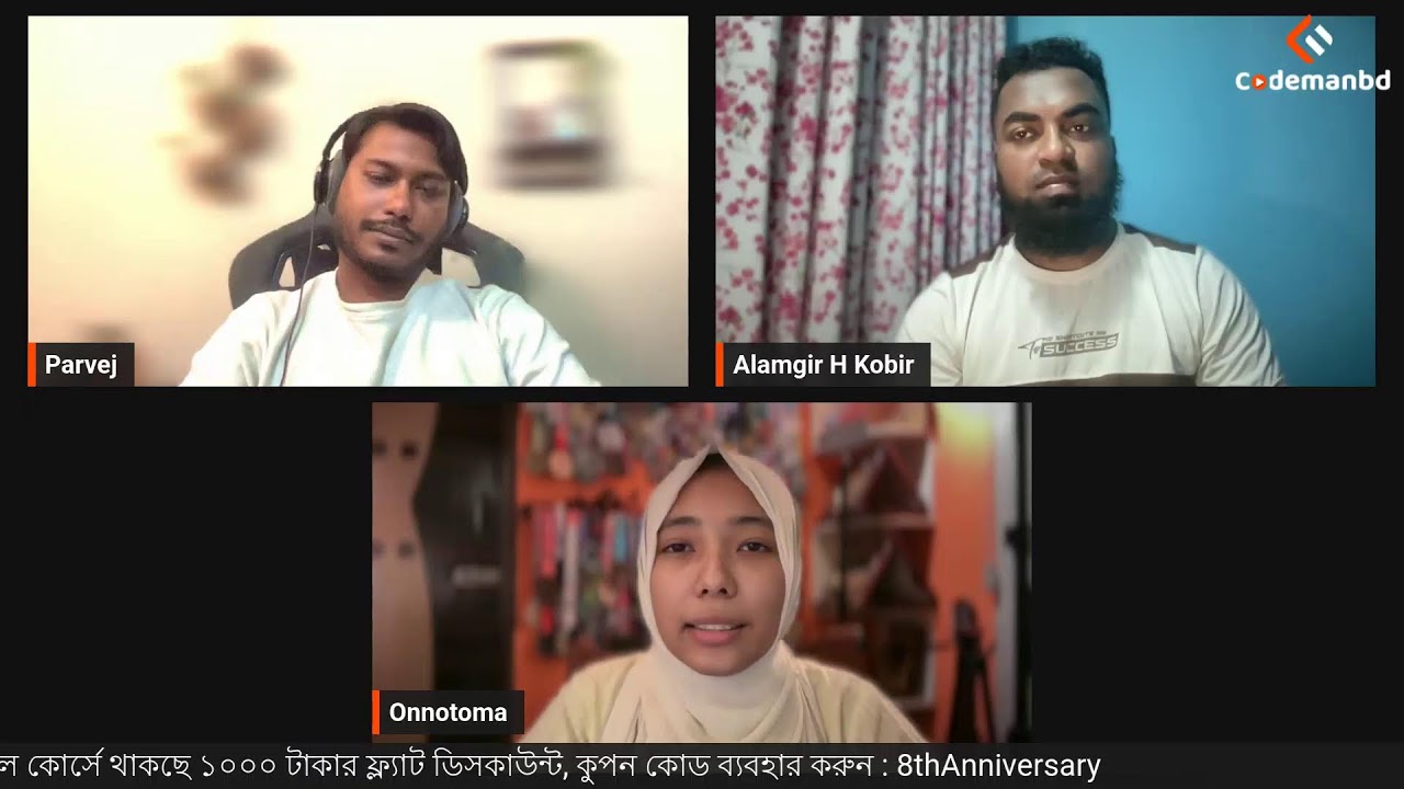 🚀 কোডম্যানবিডির ৮ম বর্ষপূর্তি উপলক্ষে 🎉 LIVE Workshop