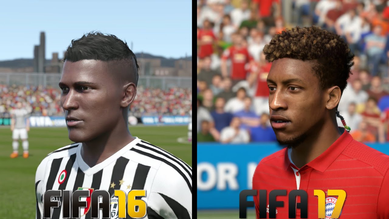 FIFA 17 vs FIFA 16 Bayern Munchen Faces Comparison