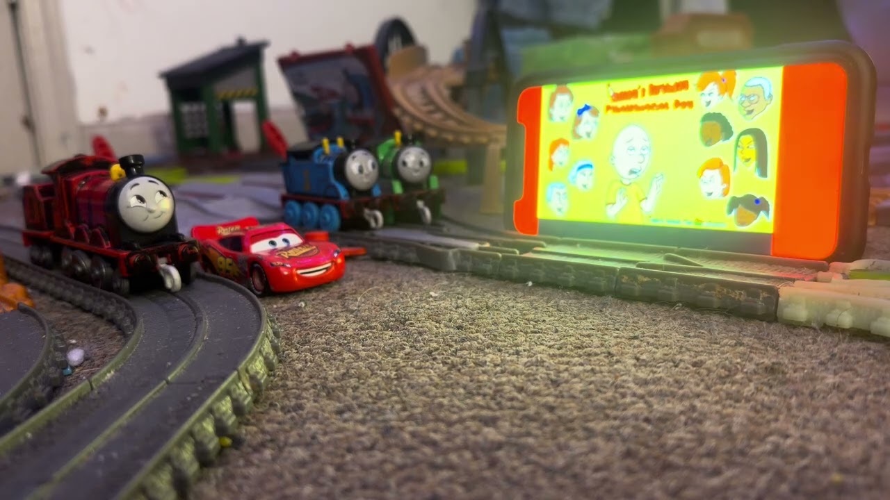 ￼Thomas and friends and mcqeen rant Caillou birthday punishments day 