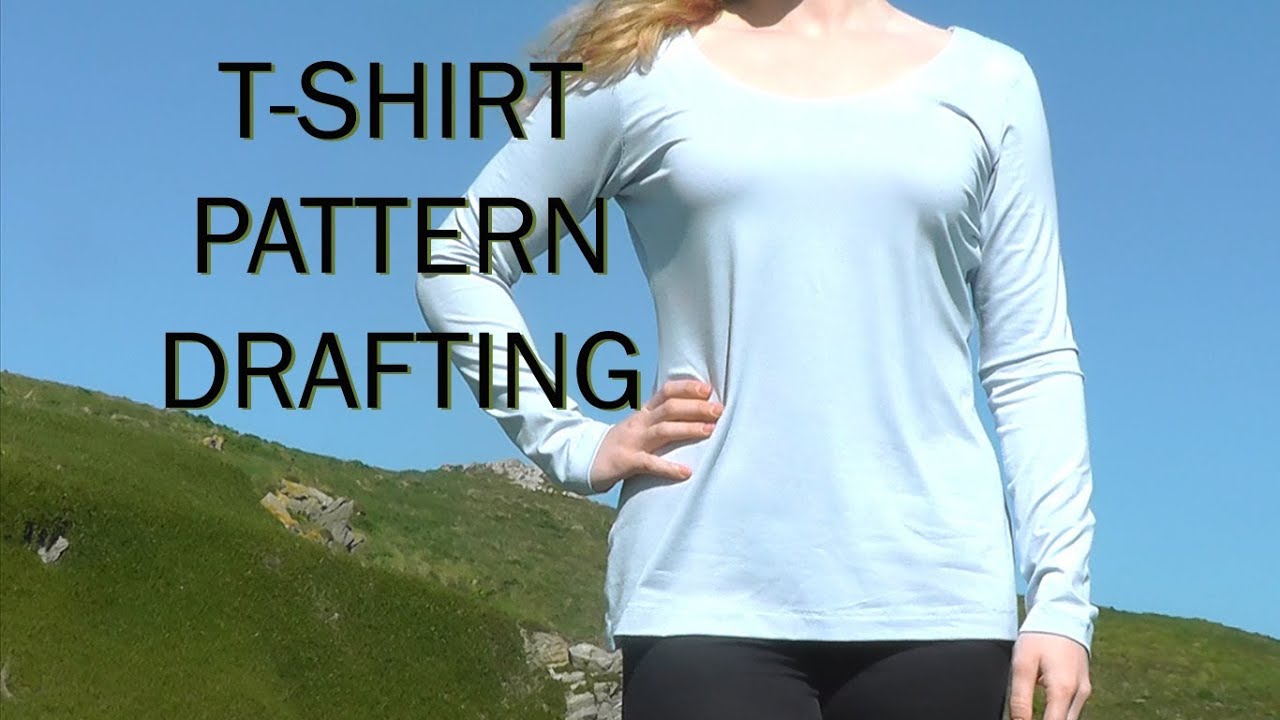 Basic T-shirt Pattern / Sewing Project Stretch Fabric / PATTERN DRAFTING TUTORIAL 1