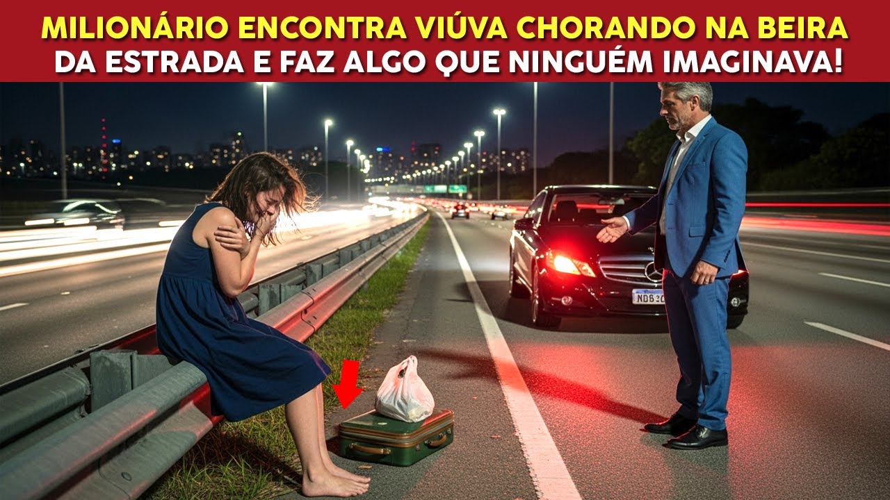 MILIONÁRIO ENCONTRA VIÚVA CHORANDO NA BEIRA DA ESTRADA... E FAZ ALGO QUE NINGUÉM IMAGINAVA!