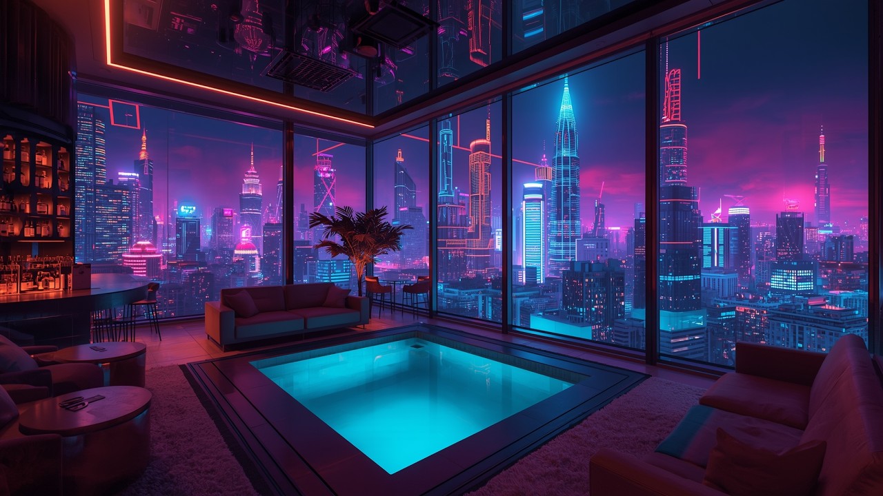 3AM Alone in a Rainy Neon City 🌧 Deep Focus Lofi for Study & Relaxation (4K)