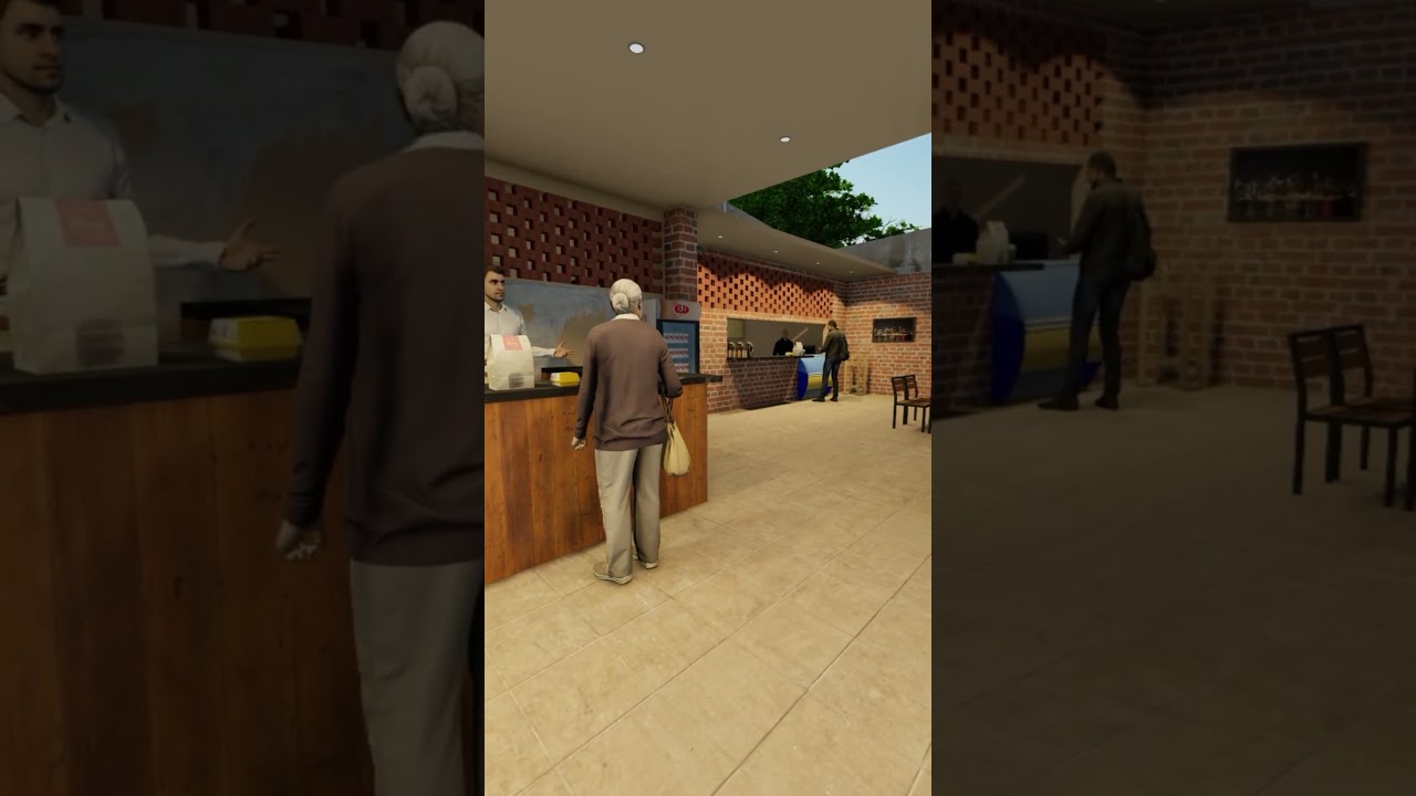 Modern Cafe Design Animation Part 3 #architecture #modernCafe #cafedesign #cafeinterior #shorts