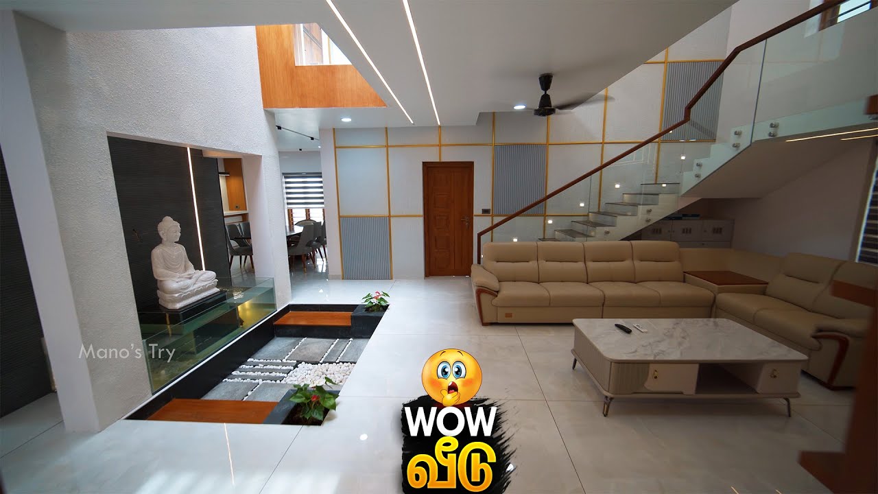 😍Wow அற்புதமான வீடு🏡4BHK Luxury House with Trending Interior Design | Mano's Try Home Tour Tamil