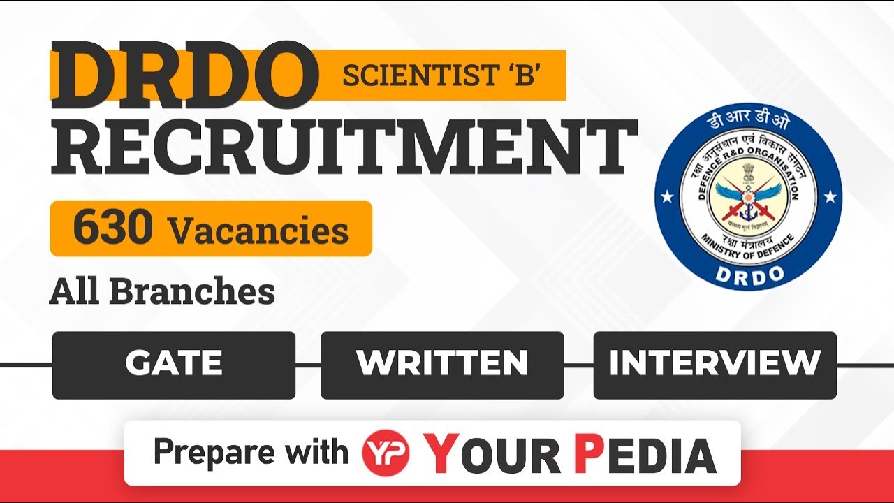 DRDO Scientist B recruitment for All Branches through GATE 2020, 2021, 2022 | Subjective Written