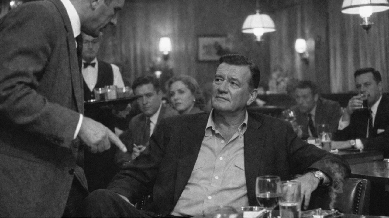 Le pidieron a John Wayne dejar su mesa. ¡Lo que hizo después dejó a todos HELADOS!