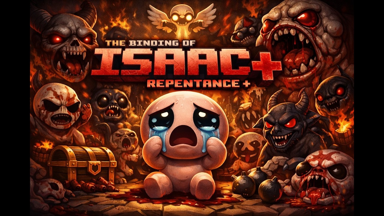 The Binding of Isaac Repentance+ играет новичок 854/1000 нужна твоя подписка