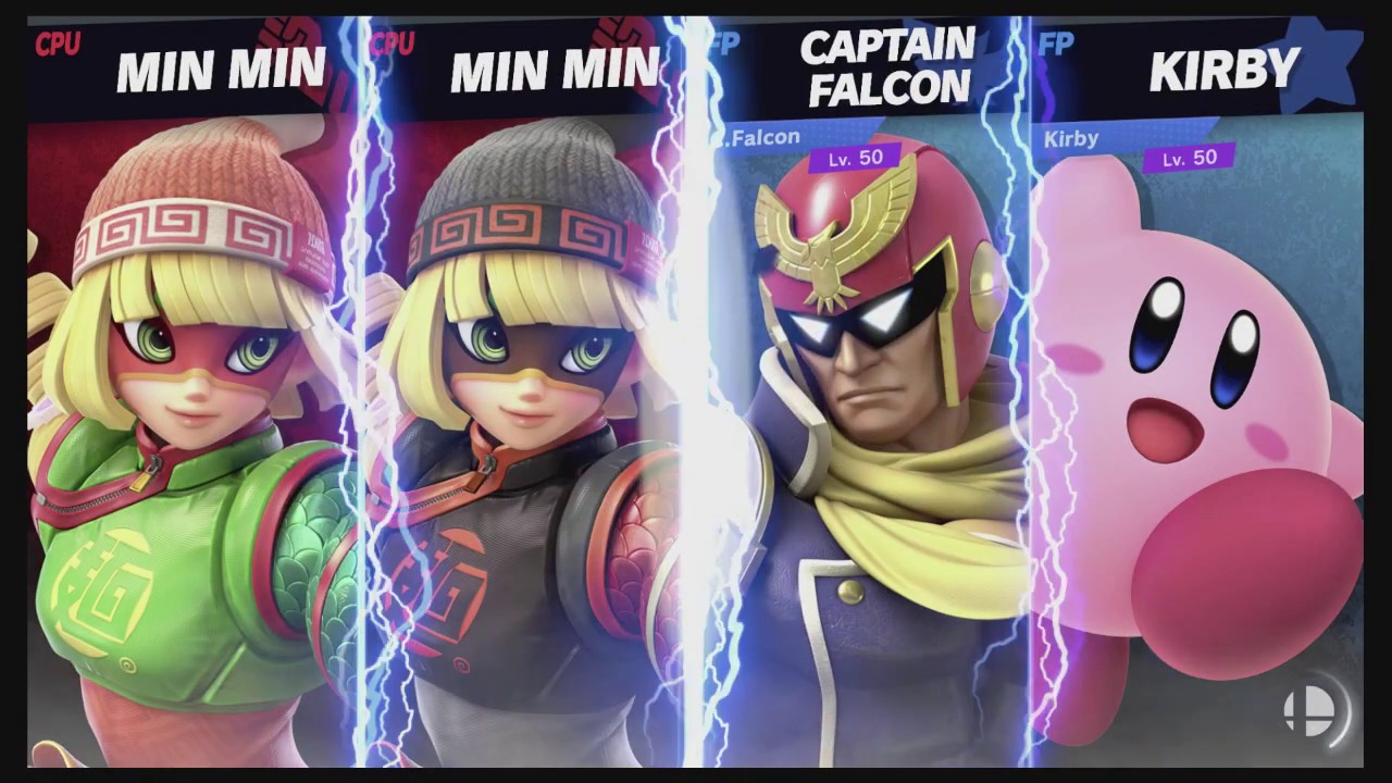 Super Smash Bros Ultimate Amiibo Fights  – Min Min & Co #82 Min Mins vs C Falcon & Kirby