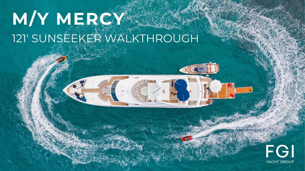 Spanish Walkthrough Tour of the Luxury Yacht M/Y MERCY: 121' Sunseeker for Charter