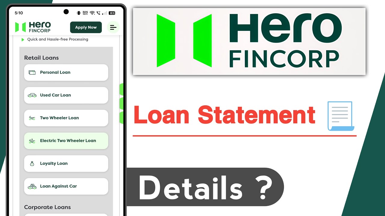 Hero FinCorp Loan Statement Details