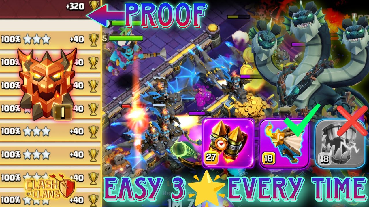 Easy 3🌟 Every Time In Legend 1. No DD Charge Need. HYDRA+Flame Blower+Back Pack Crazy Combo. Army 👇