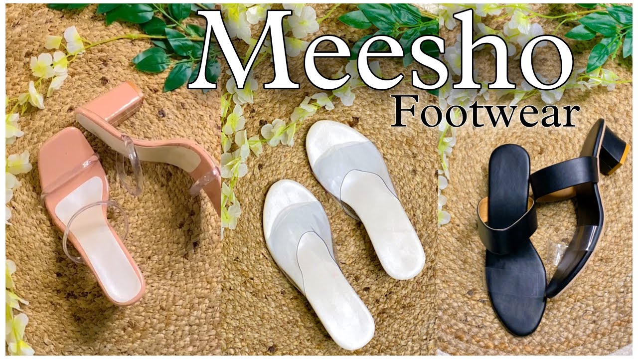 MEESHO trendy*FOOTWEAR Haul under ₹300/- | Meesho transparent heels | Meesho heel /flat/shoe haul|
