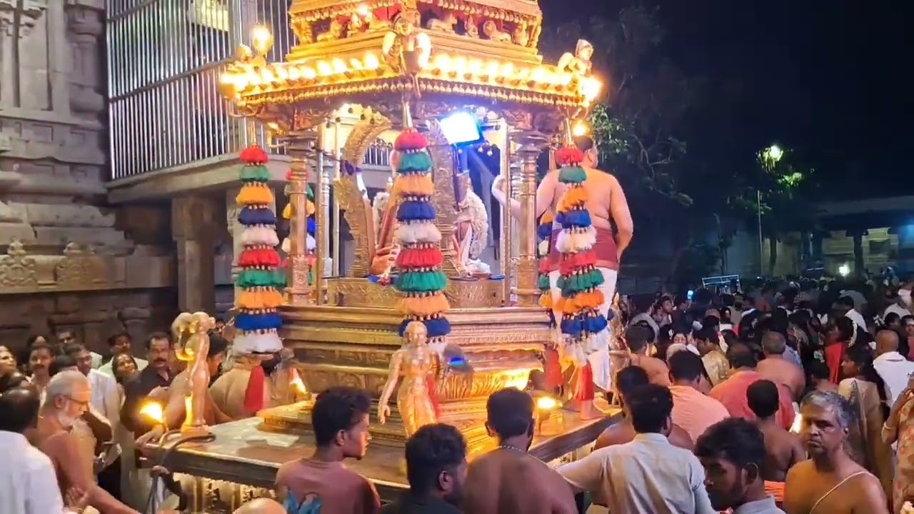 காஞ்சிபுரம் காமாட்சி அம்மன் ஆலயத்தில் தை மாத கடைசி  வெள்ளிக்கிழமையை  ஒட்டி தங்க ரத உற்சவம்.  
