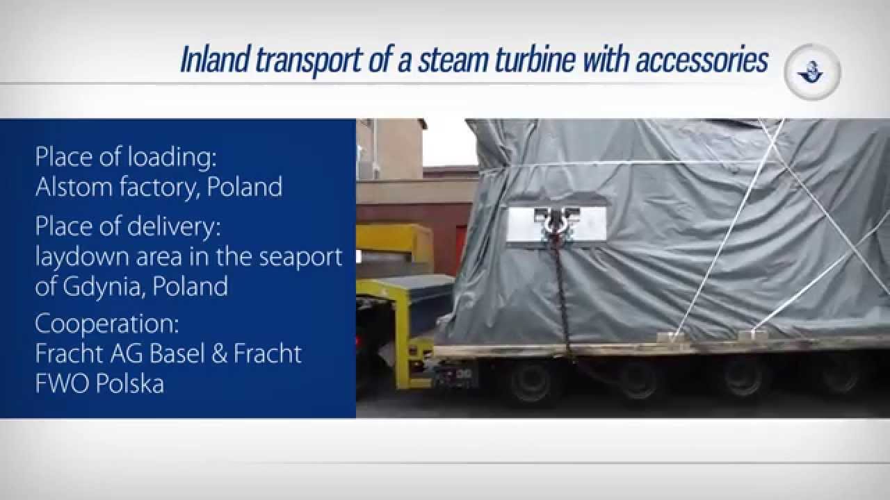 Alstom steam turbine - transport by Fracht FWO Polska