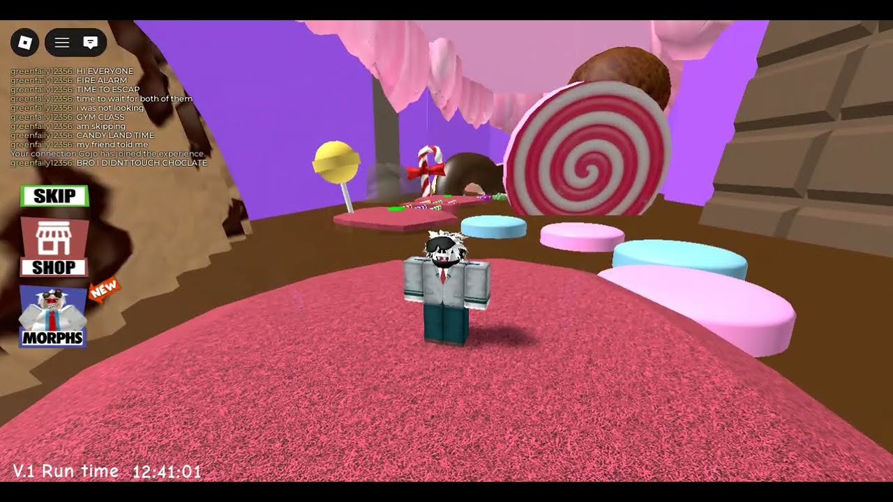 Playing Escape the school obby