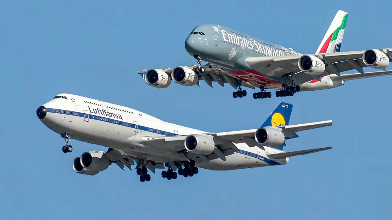 UNIQUE Airline Paint Designs TOOK OVER LAX on Monday | Lufthansa, Emirates, Saudia ...