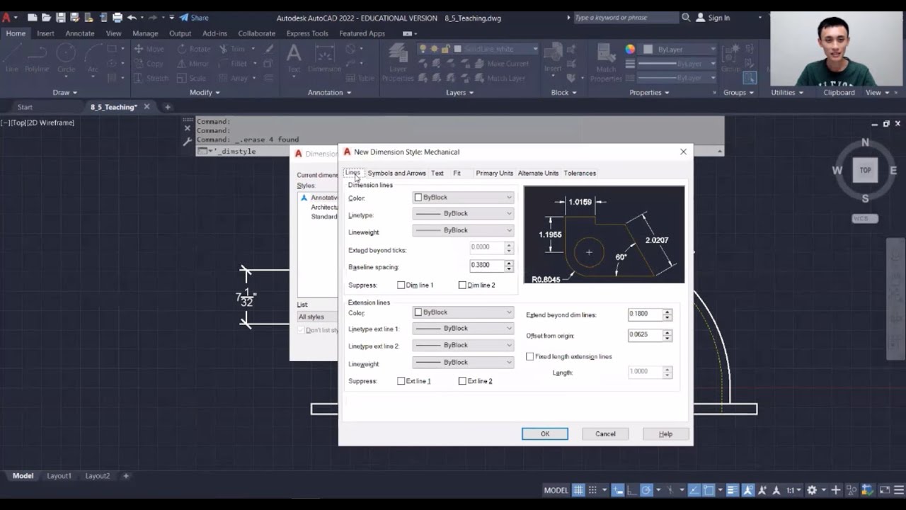 L15: Dimension Style Setup | Mechanical | Architectural | AutoCAD Tutorial | AutoCAD Beginner