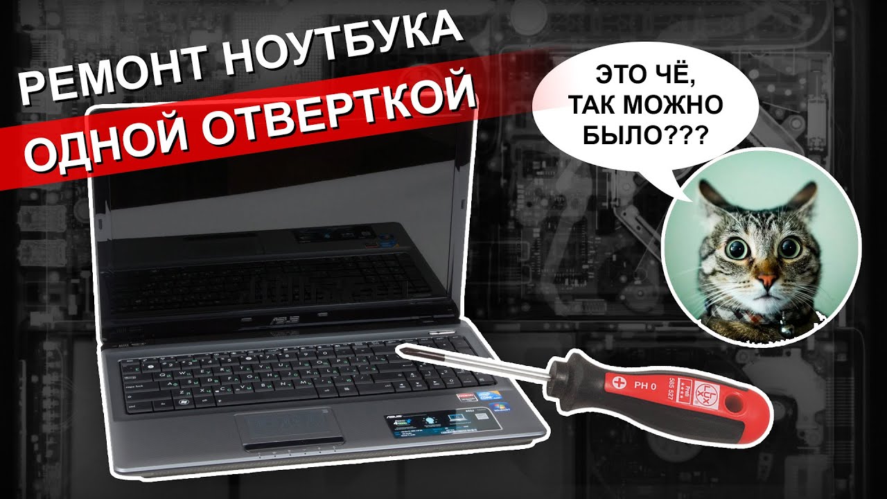 ASUS A52J не включается (диагностика и ремонт ноутбука с помощью отвертки)