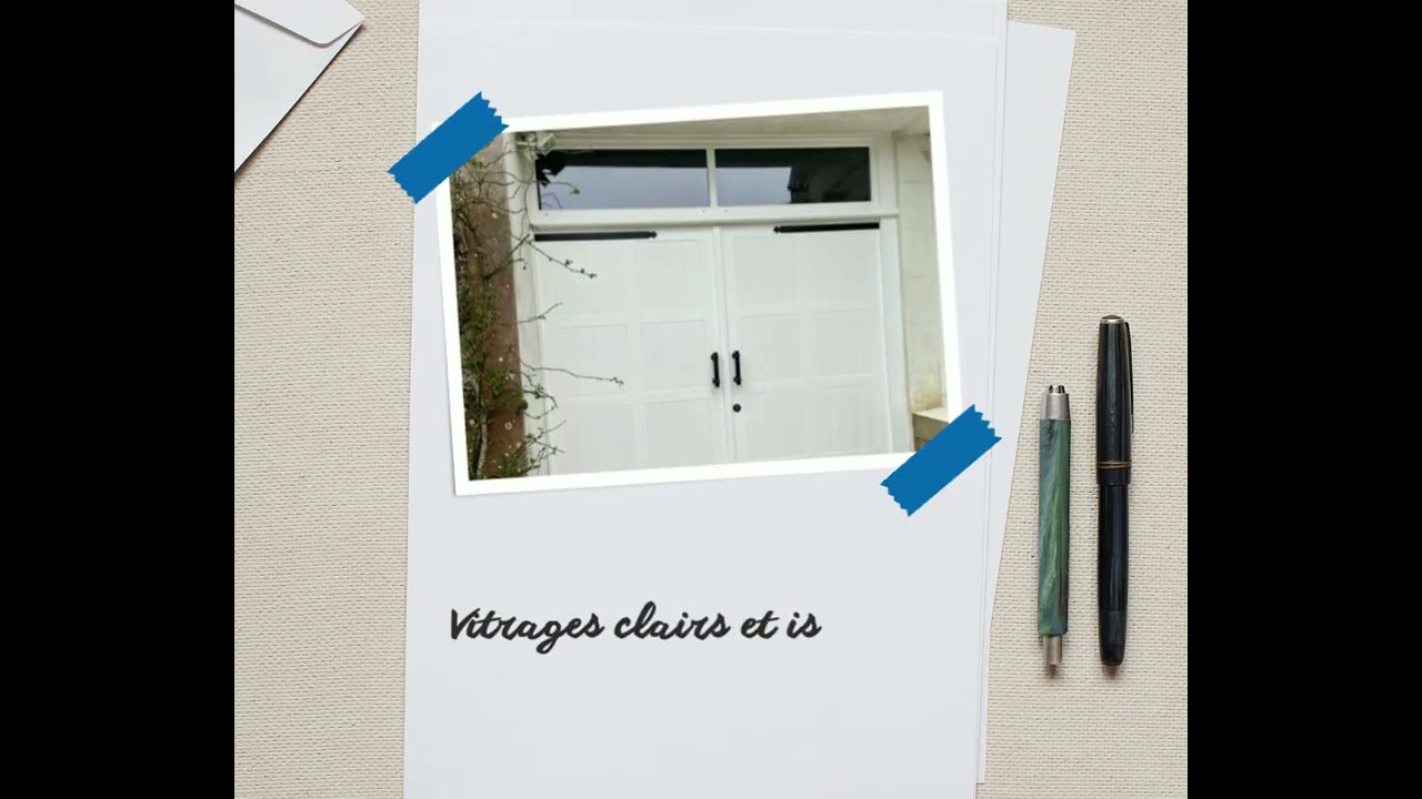 R&eacute;novation porte de garage avec imposte vitr&eacute;e