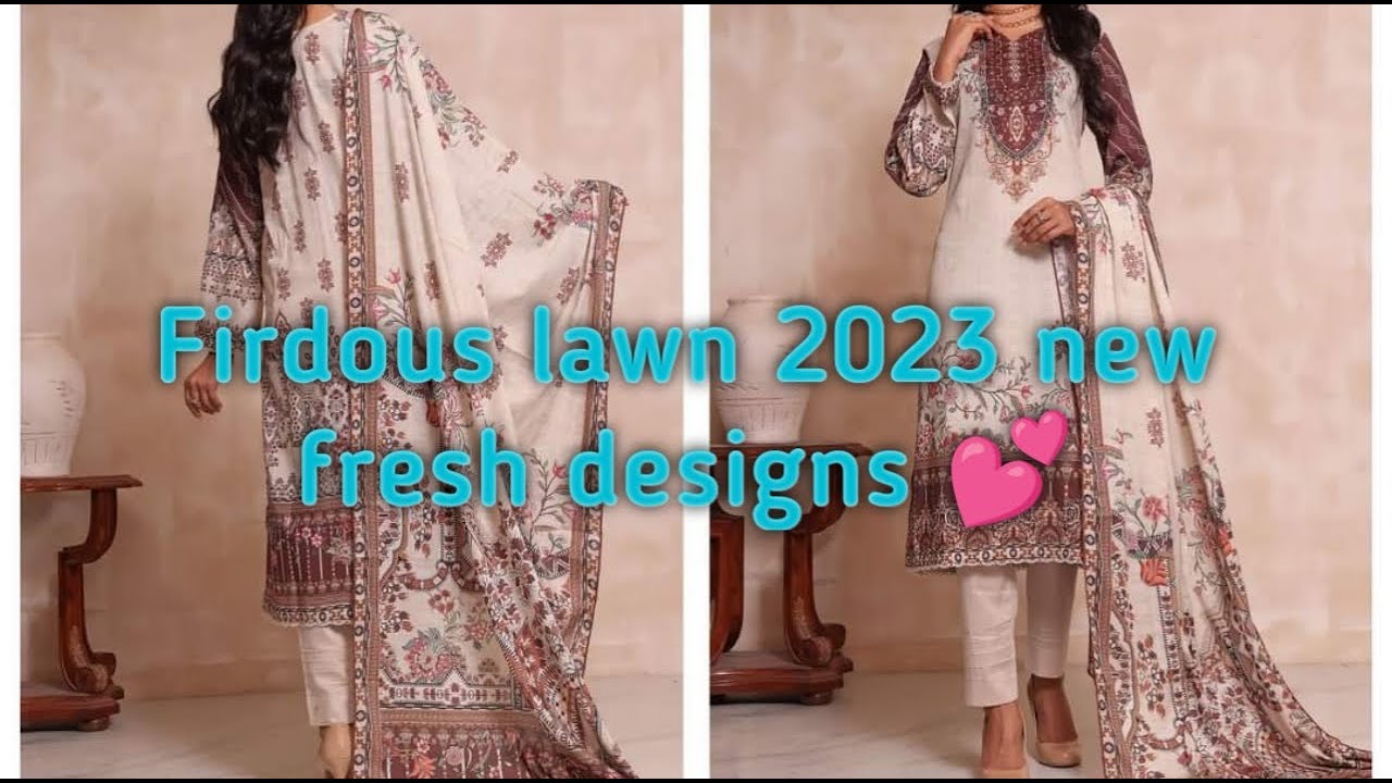 Original firdous lawn 2023 volume 3 fresh arrival | firdous resham lawn wholesale price 2023