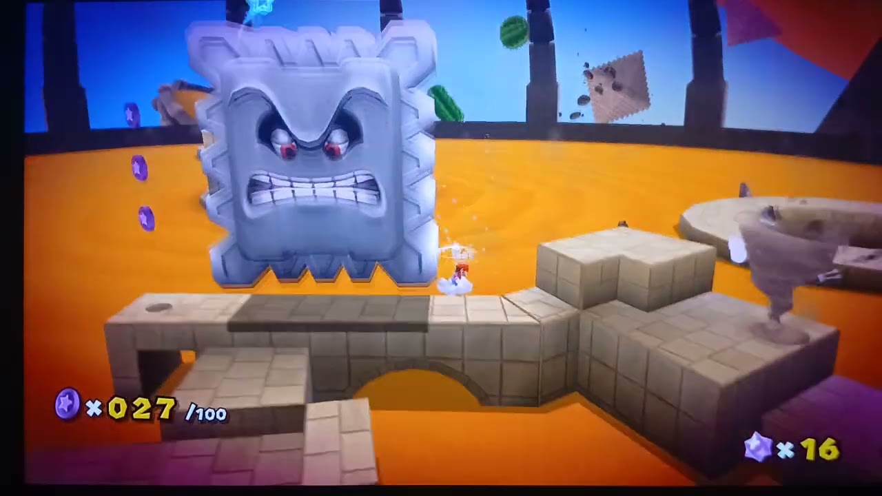Jugando al Súper Mario Galaxy 1 Gameplay Galaxia del Desierto 🏜 Monedas Púrpura 🟣