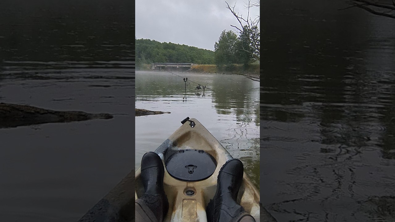 Kayak fishing😍🔥 #carpfishing